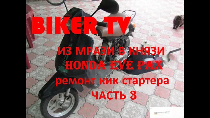 СКУТЕР хонда еве пакс honda EVE PAX ИЗ МРАЗИ В КНЯЗИ ЧАСТЬ 3, КИК СТАРТЕР BIKER TV АЧИНСК 2016