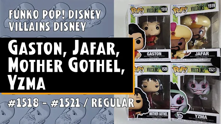 Gaston, Jafar, Mother Gothel, Yzma Funko Pop  - Villains Disney // Just One Pop Showcase
