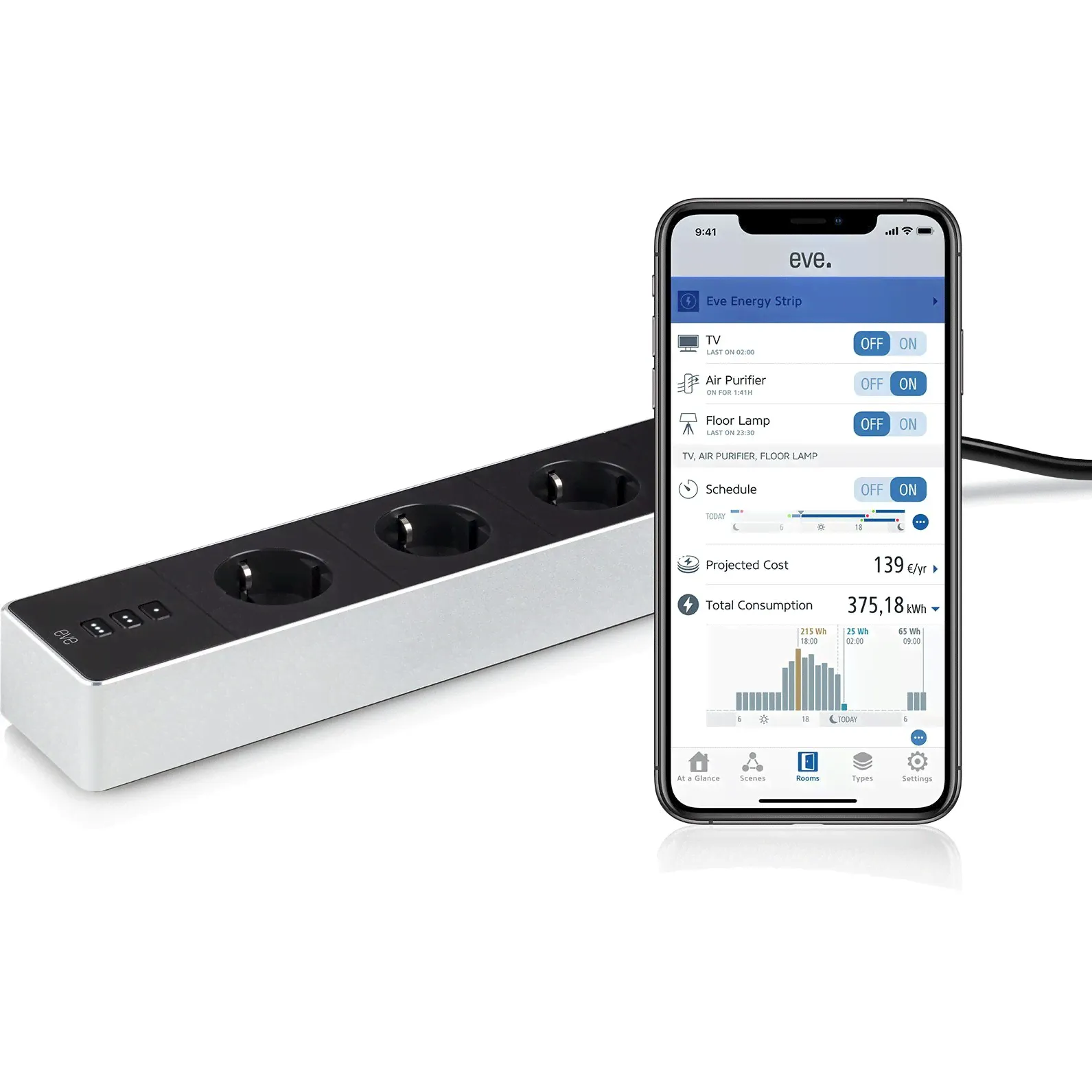 Elgato Eve Energy Strip умная розетка-2